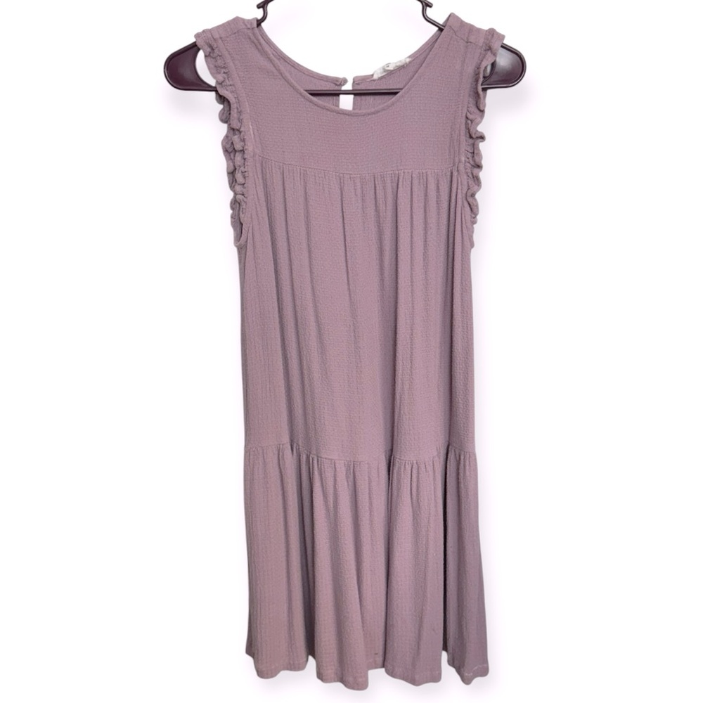 Mittoshop Mauve Sleeveless Dress with Ruffles‎